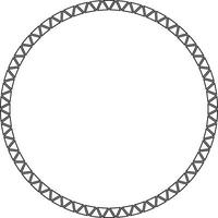 african triangle circular frame with copy space for text or design vector
