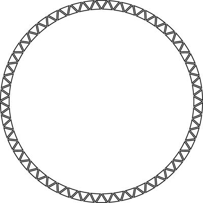 african triangle circular frame with copy space for text or design