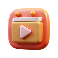 Digital Render of Play Button Calendar App Icon png