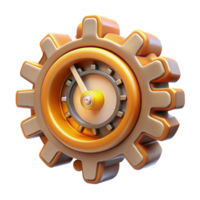 Gear Clock Time Management, Efficiency, and Productivity Visualization png