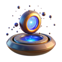 3D Render Futuristic Orb Energy Source png