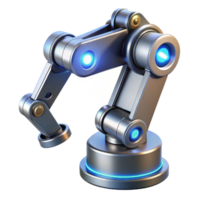 Futuristic Robotic Arm 3D Illustration High Resolution Image Advanced Technology Mechanical Engineering Industrial Automation png