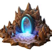 3D Render Fantasy Portal Rockscape png
