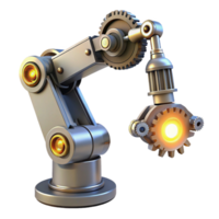 3D Render of a Robotic Arm with Gears png
