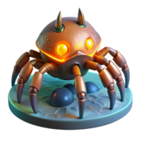 3D Render of a Robotic Crab png