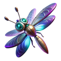 Robotic Insect A 3D Model of a Futuristic Dragonfly png