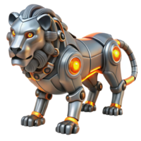 serene abstract Robotic Lion 3D Render high resolution png