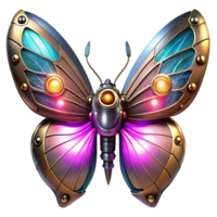 magnificent traditional Cybernetic Butterfly 3D Render genuine png