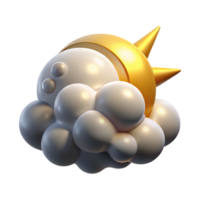 wonderful creative 3D Render Sun Cloud Abstract Background exclusive png