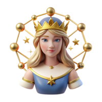3D Render of a Princess png