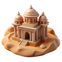 stunning artistic 3D Render Desert Temple Illustration exclusive png