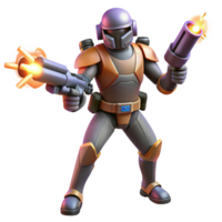 extraordinary rustic 3D Render Futuristic Soldier Illustration premium png
