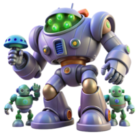 3D Render of Friendly Robots png