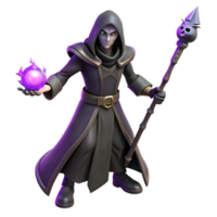 wonderful vintage Dark Wizard 3D Render authentic png