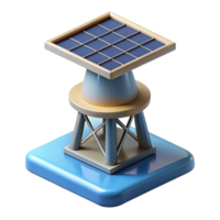 3D Illustration Solar Panel Tower png