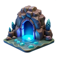 impressive abstract Enchanted Cave 3D Render high resolution png