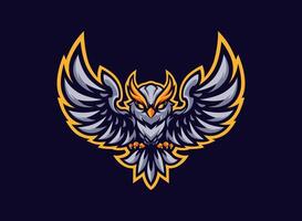 Owl Esport Logo Design vector