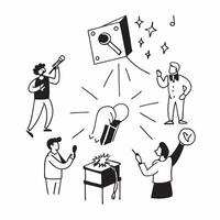 Pride Talent Show concept as A talent show celebrating the diverse skills and performances of the LGBTQ community from singing to dancing in Photo Stock Concept Clear vector