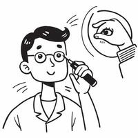 Dermatologist performing a mole removal procedure concept as A dermatologist performs a mole removal procedure emphasizing precision and patient care Ideal for dermatology and ski Dynamics vector