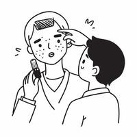 Dermatologist performing a skin biopsy on a patient concept as A dermatologist performs a skin biopsy on a patient emphasizing precision and diagnosis Ideal for dermatology and sk Dynamics vector