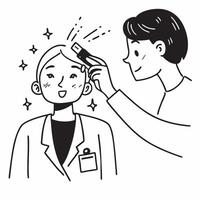 Dermatologist performing a laser treatment concept as A dermatologist performs a laser treatment on a patients skin emphasizing precision and advanced skincare Ideal for dermatolo Dynamics vector