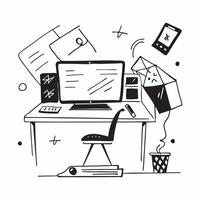 Abstract Digital Art Background with Glowing Home Office Setup concept as A photo featuring an abstract digital art background with a glowing home office setup The image emphasize pure Set 4 vector