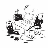 Abstract Digital Art with Glossy Home Office Table concept as A photo depicting an abstract digital art background with a glossy home office table The image highlights the modern pure Set 8 vector