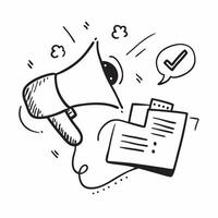 Abstract of a megaphone and speech bubble with the word Communication concept as A design depicting a megaphone and speech bubble with the word Communication prominen pure vector