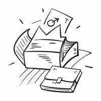 Abstract of a briefcase and documents with the word Strategy concept as A design featuring a briefcase and documents with the word Strategy displayed above The eleme pure vector
