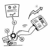 AI Automation and Budget Control concept as An abstract featuring automation icons linked with a budget control symbol representing the role of AI in managing financial budg pure vector
