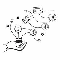 AI Circuit Path with Money Flow concept as A depicting AI circuit pathways connected with a flowing money symbol symbolizing the streamlined financial processes enabled by A pure vector