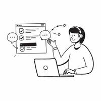 AI Driven Customer Support Interaction concept as A candid capture of a customer service representative using AI tools to assist a client The scene showcases a seamless interactio pure Set 2 vector