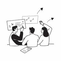 AI Driven Executive Planning concept as A candid shot of an executive team in a planning meeting discussing AI driven strategies for growth while balancing costs The scene capture pure vector