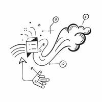 AI Driven Language Processing Elements concept as Abstract elements representing natural language processing with flowing text and digital patterns The design is isolated o pure vector