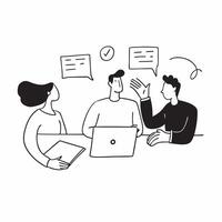 AI Driven Team Brainstorming concept as A candid shot of a team in a casual office setting brainstorming ideas for a new AI driven project The scene captures spontaneous discussio pure vector