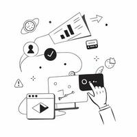 AI Enhanced Digital Marketing Agency Background concept as A glossy background of a futuristic digital marketing agency with AI powered analytics and interactive campaign boards T pure vector