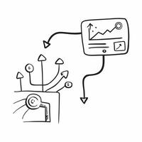 AI Financial Circuit with Growth Arrow concept as A depicting a financial circuit connected to a growth arrow representing the integration of AI in driving financial growth pure vector