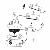 AI Machine Learning and Dollar Flow Frame concept as A border frame featuring machine learning patterns connected by flowing dollar symbols leaving the center as copy space The de pure vector