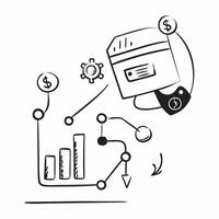 AI Machine Learning with Financial Graph concept as A showing machine learning algorithms linked with a financial graph representing the role of AI in optimizing financial s pure vector