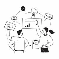 AI Powered Customer Engagement Planning concept as A candid shot of a marketing team using AI tools to plan customer engagement strategies The scene captures the collaboration and pure vector