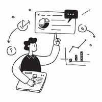 AI Powered Financial Analysis concept as A candid capture of a financial analyst working on AI driven data analysis The scene emphasizes the precision and focus required to balanc pure vector