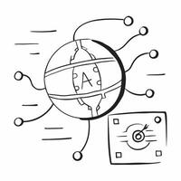 AI Powered Globe with Dollar Icon concept as A of a globe with AI circuitry surrounding a dollar icon representing the global influence of AI on economic cost management iso pure vector