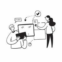 AI Powered IT Support Session concept as A candid capture of an IT support team using AI tools to troubleshoot and resolve issues with a focus on cost effective solutions The scen pure vector