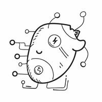 AI Powered Piggy Bank with Circuit Lines concept as A featuring a piggy bank surrounded by AI circuit lines symbolizing the role of AI in optimizing savings and cost managem pure vector