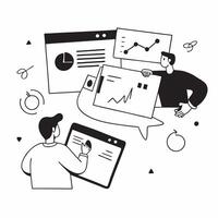 AI Powered Marketing Analytics concept as A candid capture of a marketing analytics team working with AI tools to optimize campaign performance while managing costs The scene high pure vector