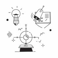 AI Powered Research Lab Background concept as A glossy background of a futuristic research lab with AI driven equipment and holographic data displays The scene highlights innovati pure vector