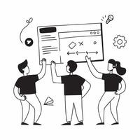 AI Powered Product Testing concept as A candid capture of a team conducting product tests using AI tools with a focus on ensuring quality within budget The scene highlights the me pure vector