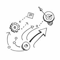 AI Predictive Analytics and Cost Arrow concept as An abstract featuring predictive analytics symbols combined with a cost management arrow representing the forward thinking pure vector
