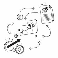 AI Predictive Analytics and Dollar Icons Frame concept as A border frame featuring predictive analytics symbols connected with dollar icons leaving the center as copy space The de pure vector