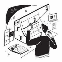 Architect reviewing glossy blueprints in a flexible workspace concept as Camera movement Zoom into the screen showing detailed architectural blueprints Scene A high tech and creat pure Set 2 vector